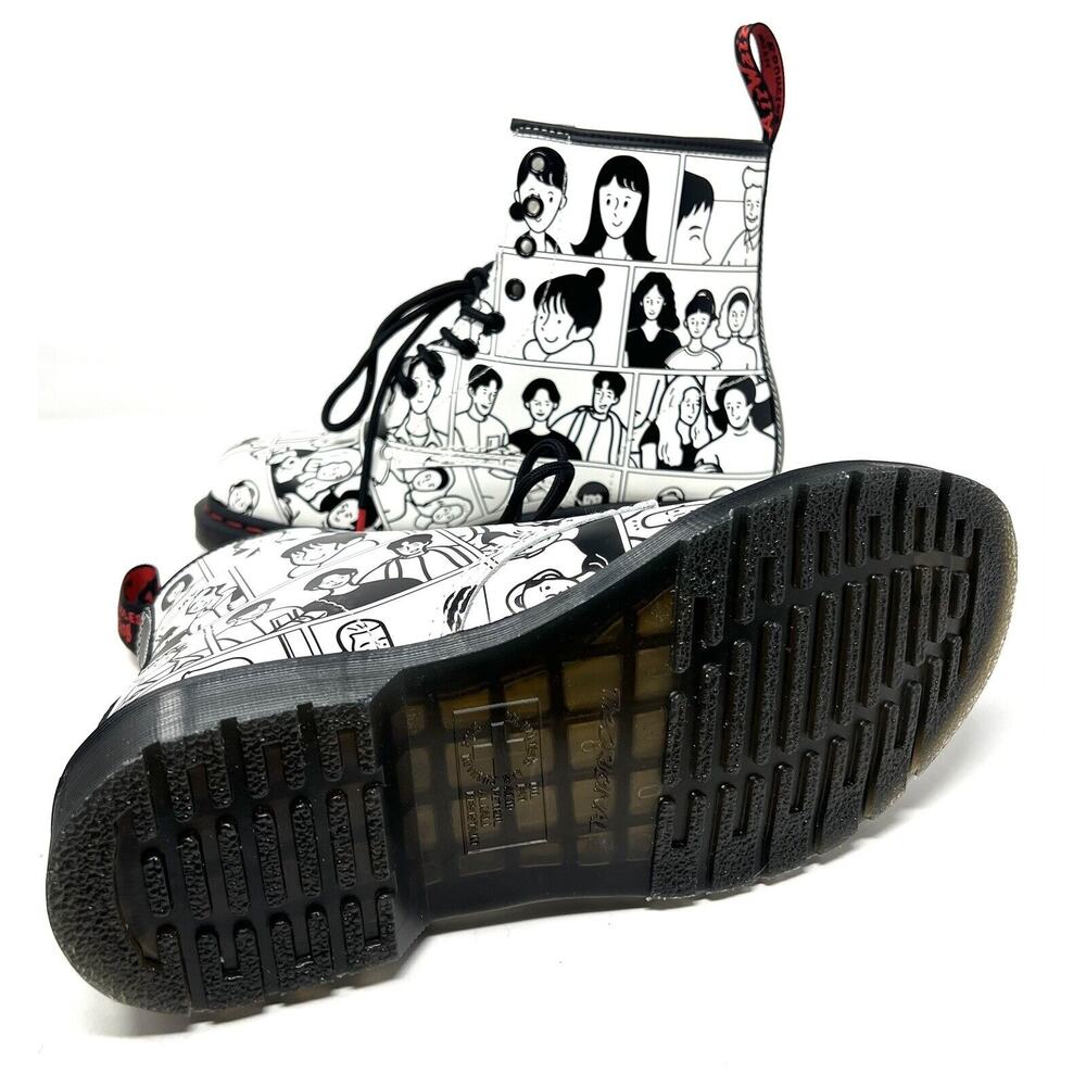 Doc DR. MARTENS 1460 For Pride Fuyuki Kanai Leather Boot Sz Mens 9 / Womens 10 - Picture 13 of 16